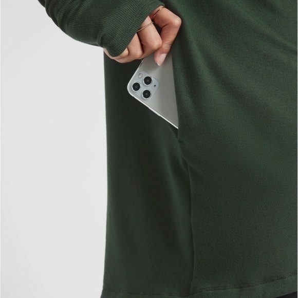 Athleta Purana Wrap Sweatshirt XS green 💚 - Picture 3 of 7